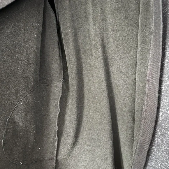 XL 90 Degree Reflex Black Long Open Cardigan Thumbhole Hoodie Comfy Athleisure - Picture 3 of 13